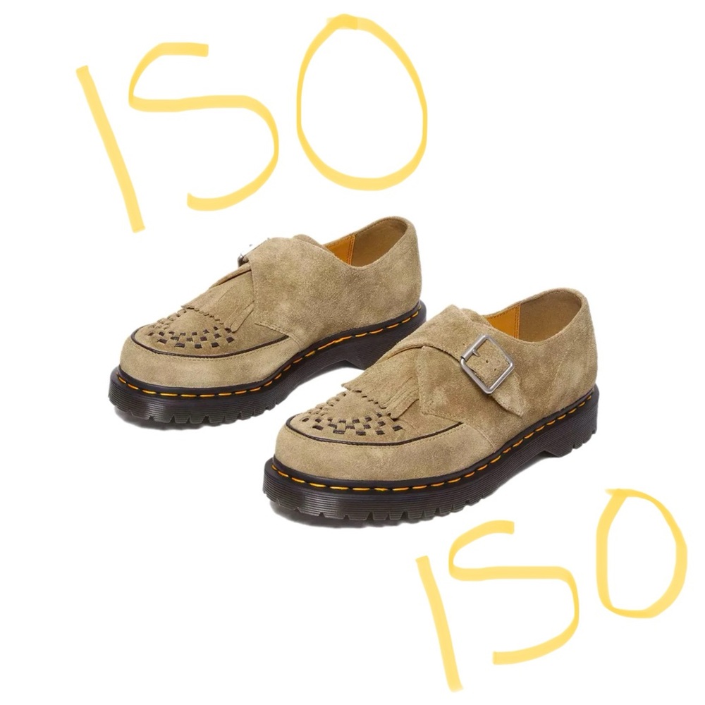 ISO DR. MARTENS SUEDE RAMSEY MONK KLT LOAFERS/CREEPERS